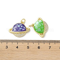 Messing micro pave klare zirkonia anhänger&nbsp;KK-C045-18G