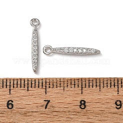 Messing micro pave klare zirkonia anhänger&nbsp;KK-C253-08P