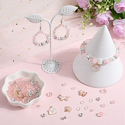 DIY-Sets zum Basteln von Armbändern mit Glasperlen und Emaille-Charms&nbsp;DIY-SP0001-57A