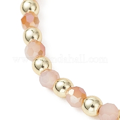 Pulseras elásticas de cuentas de vidrio para mujer&nbsp;BJEW-JB13308-02