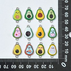 60 stücke 12 farben legierung emaille verbinder charms&nbsp;ENAM-CJ0004-39
