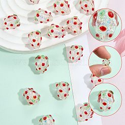 20 pz perline irregolari in laminato lampwork fatte a mano&nbsp;FOIL-SZ0001-01