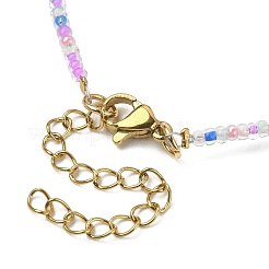 Collana con pendente a forma di luna in ottone con micro pavé di zirconi cubici&nbsp;NJEW-JN04424
