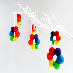 Guirnaldas de bolas de fieltro&nbsp;LS-AJEW-CJC0001-41B