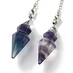 Natürliche Fluorit-Pendel mit Spitze&nbsp;G-K338-12P-07