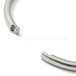 Brazaletes con bisagras lisas de acero inoxidable 304 que no se deslustran&nbsp;BJEW-Q772-01P