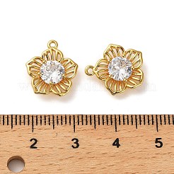 Pendentifs avec zircon cubiques à micro-pavés en laiton&nbsp;KK-P285-11G