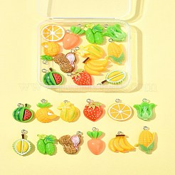Colgantes de resina opaca 24pcs 12 estilos&nbsp;RESI-FS0002-07