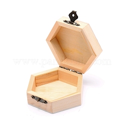 Scatola di legno di pino&nbsp;CON-WH0080-11