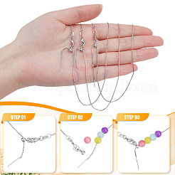 12 collar ajustable de cadena de latón de 1 mm para mujer&nbsp;NJEW-NB0001-40