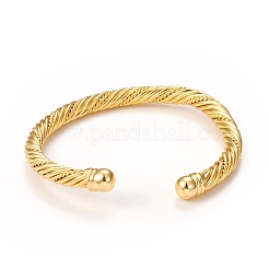 Bracelets de manchette en laiton de placage de rack&nbsp;BJEW-E071-08G