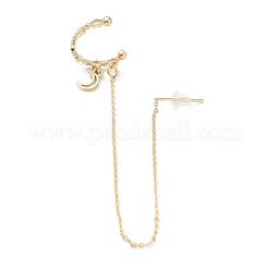 Mond & Stern Ohrstulpe Wrap Kletterer Ohrringe&nbsp;EJEW-K088-09G
