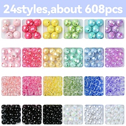 DIY-Sets zur Schmuckherstellung mit runden Acrylperlen&nbsp;DIY-FS0007-79