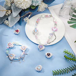 7 Stück 7 Farben Polymer Clay Strass mit Kristallperlen&nbsp;FIND-FG0003-56