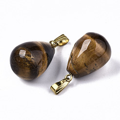 Pendentifs en œil de tigre naturel&nbsp;X-G-S364-072