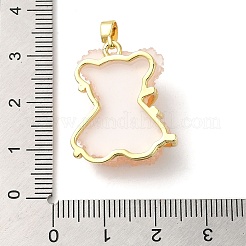 Pendentifs en résine de laiton et zircone cubique&nbsp;KK-K274-04G