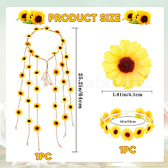 2 stücke 2 arten tuch blume hippie stirnband floral crown&nbsp;OHAR-CP0001-18B