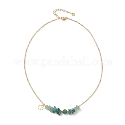 Colliers pour femmes composés d'aventurine verte naturelle&nbsp;NJEW-JN05741-01