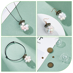 DIY-Sets zur Herstellung runder Anhänger aus Messing und Glas&nbsp;DIY-GO0002-23