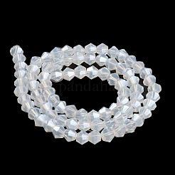 Nachahmung Jade galvanisieren Glasperlen Stränge&nbsp;EGLA-A039-J6mm-A05