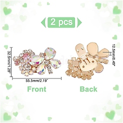 2 Stück Schmetterlings-Schuhdekoration aus Legierung und Glas&nbsp;FIND-AR0005-01C