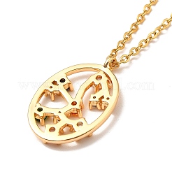 Collar con colgante de constelación de circonitas cúbicas de colores&nbsp;LS-NJEW-H166-01L