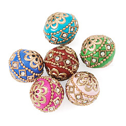 6 pièces 6 couleurs perles d'indonésie faites à la main&nbsp;IPDL-TADJ0001-01