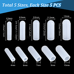 25 pièce de protection de curseur de fermeture à glissière en silicone&nbsp;AJEW-WH0752-108