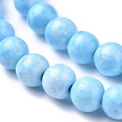 Fili di perline sintetiche di emimorfite e larimar assemblate&nbsp;G-D0006-C01-6mm