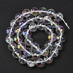 Chapelets de perles de cristal de quartz naturel électrolytique&nbsp;LS-G-K285-09-10mm-02