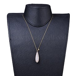 Colliers pendentifs en cristal de quartz naturel et ensembles de bijoux boucles d'oreilles&nbsp;SJEW-JS01026