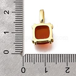 Natürlicher Karneol (gefärbt und erhitzt) facettierte quadratische Anhänger&nbsp;KK-F899-03C-G