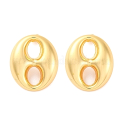 Boucles d'oreilles à tige ovales en acier inoxydable 304&nbsp;EJEW-A125-79B-G