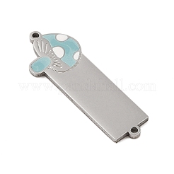 304 Edelstahl-Verbindungsanhänger aus himmelblauer Emaille&nbsp;STAS-P377-14P-A