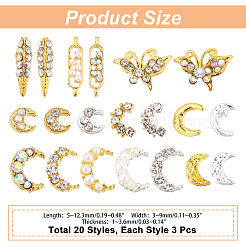 Cabochon in lega di stile 60 pz 20&nbsp;MRMJ-CA0001-21