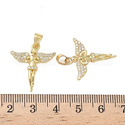 Colgante micropavé cubic zirconia de latón&nbsp;KK-L243-24G