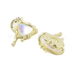 Pendenti in vetro in lega di placcatura a cremagliera&nbsp;FIND-Z054-03G