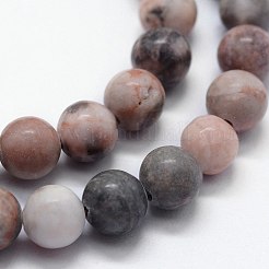 Chapelets de perles de jaspe zèbre rose naturel&nbsp;G-I199-26-8mm