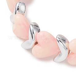 3 bracelet extensible en perles acryliques et CCB de 3 couleurs pour femmes&nbsp;BJEW-JB12165
