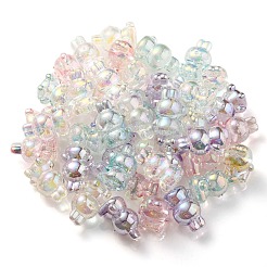 UV-Beschichtung Regenbogen schillernde transparente Acrylblasenperlen&nbsp;OACR-C007-02