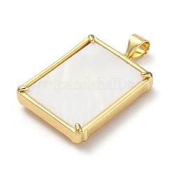 Muschelanhänger aus Messing mit Pavé-Fassung&nbsp;KK-D042-02C-G