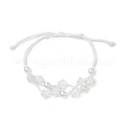 Bracciali di perline intrecciati con fili di nylon regolabili&nbsp;BJEW-JB11560-02