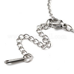 Collier avec pendentif soleil creux en acier inoxydable 201 anti-ternissement avec chaînes à maillons&nbsp;NJEW-Q317-31P