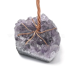 Natürliche Quarzkristall-Chips als Baum-des-Leben-Dekorationen&nbsp;DJEW-P022-03A-05