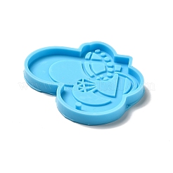 Herz mit ringen diy anhänger silikonformen&nbsp;LS-SIMO-h004-11