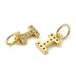 Pendentifs avec zircon cubiques à micro-pavés en laiton&nbsp;KK-M273-02G-I