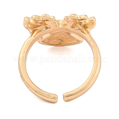 Bague de manchette ouverte en alliage d'émail sur le thème de Noël&nbsp;RJEW-C106-02B-KCG