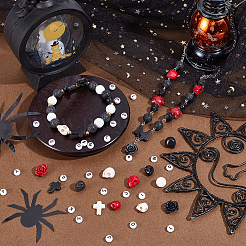 DIY Totenkopf Rosenkreuz Perlen Armbänder Armbänder machen&nbsp;DIY-NB0013-93