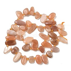Natürliche sunstone Perlen Stränge&nbsp;G-P604-A04-01