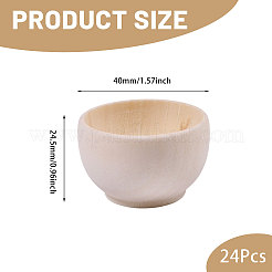 Cuenco de madera&nbsp;DJEW-WH0042-113